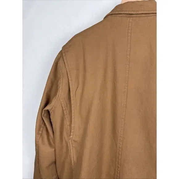 Duluth Trading Co Fire Hose Presentation Jacket Men's 2XL Brown Canvas Blazer
